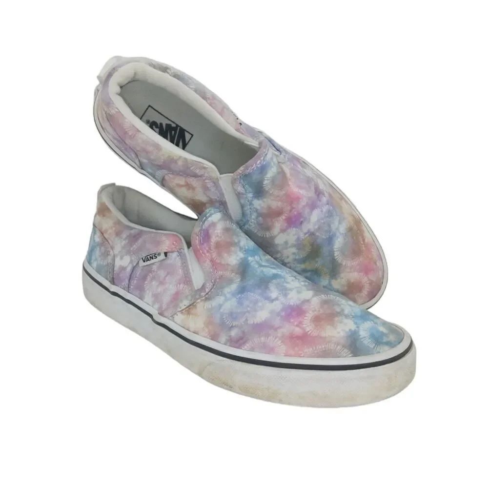 VANS PASTEL Tie Dye Womens Slip On Sneakers - Size: 5